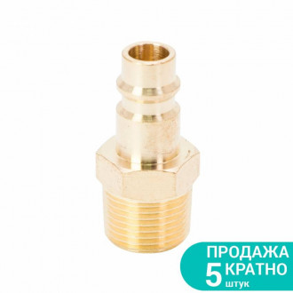 Штуцер із зовнішнім різьбовим з'єднанням 3/8&quot; (латунь) Sigma (7022521)-[articul]